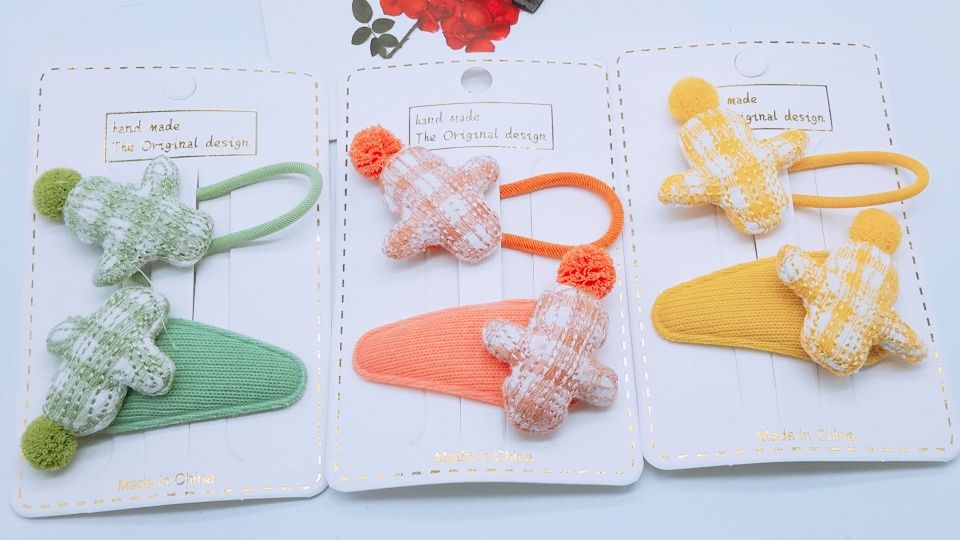 New Korean children's sponge hairpin set Baby does not hurt hair cute jelly bb hairpin headpiece full figure