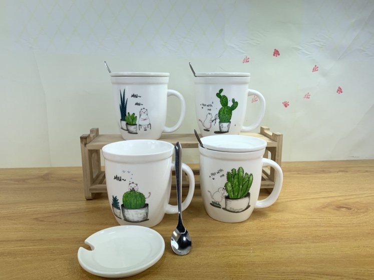 Cactus ceramic cup