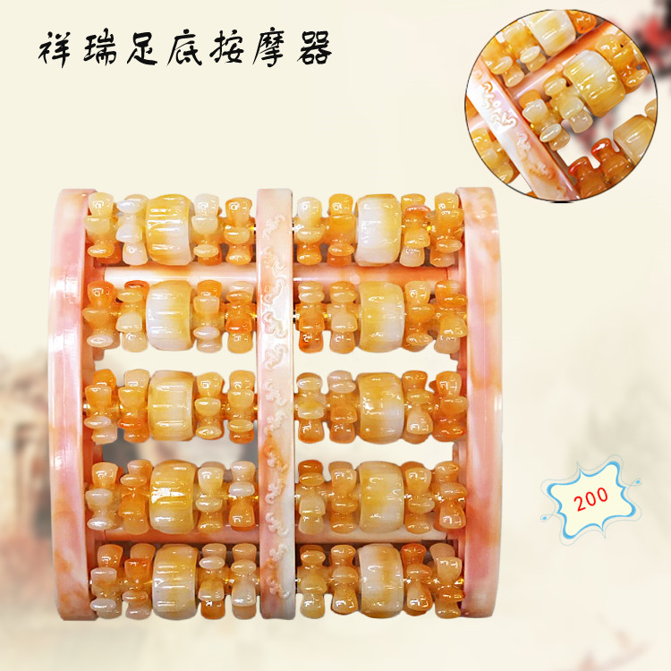 200厂家直销五排脚底塑料滚珠按摩器老年足底穴位按摩