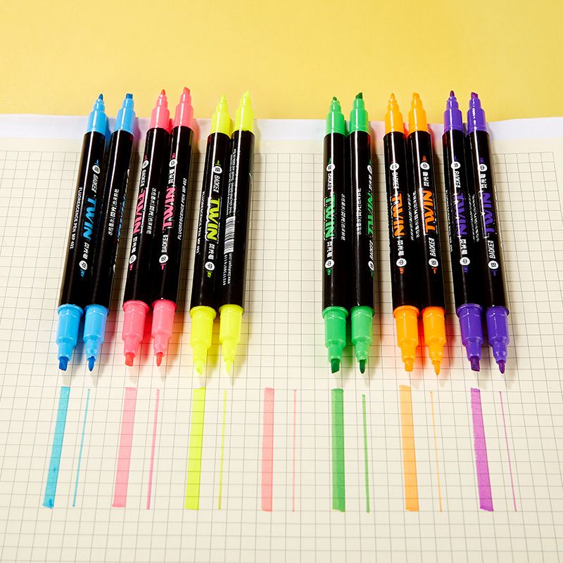 BAOKE MP-492 dual-head highlighter with 6 colors details Picture