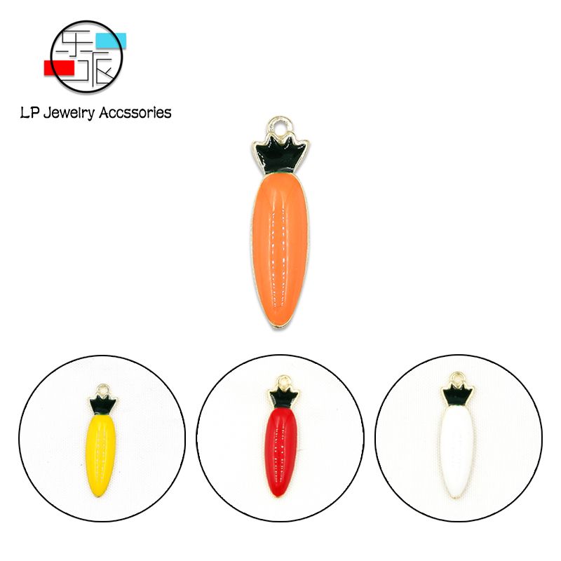 Korean version of lovely radish small pendant earrings bracelet alloy accessories handmade DIY materials wholesale thumbnail