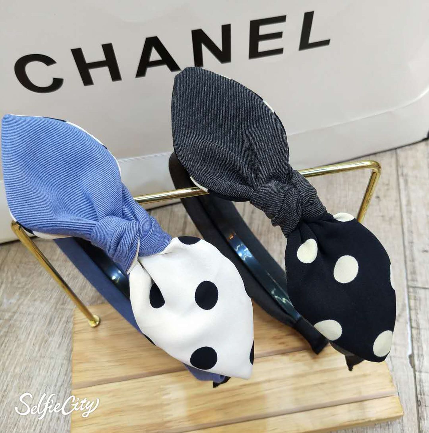 Yiwu Selection cowboy wave dot small ear headband E255#/103300 full figure