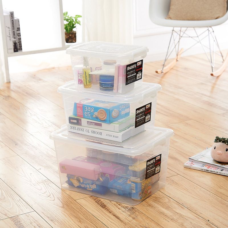 特价批发塑料收纳箱透明大号收纳盒居家储物箱卡通玩具整理箱详情图1