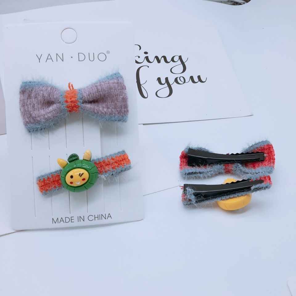 2020 New cute plush hairpins for girls, Instagram influencers, bangs clips, Korean student girl clips headwear details Picture