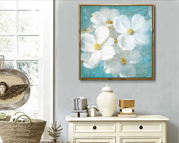 Shengshi Modern and simple floral framed paintings American country entrance, living room, bedroom and dining room decorative paintings Factory direct sales detail image 2