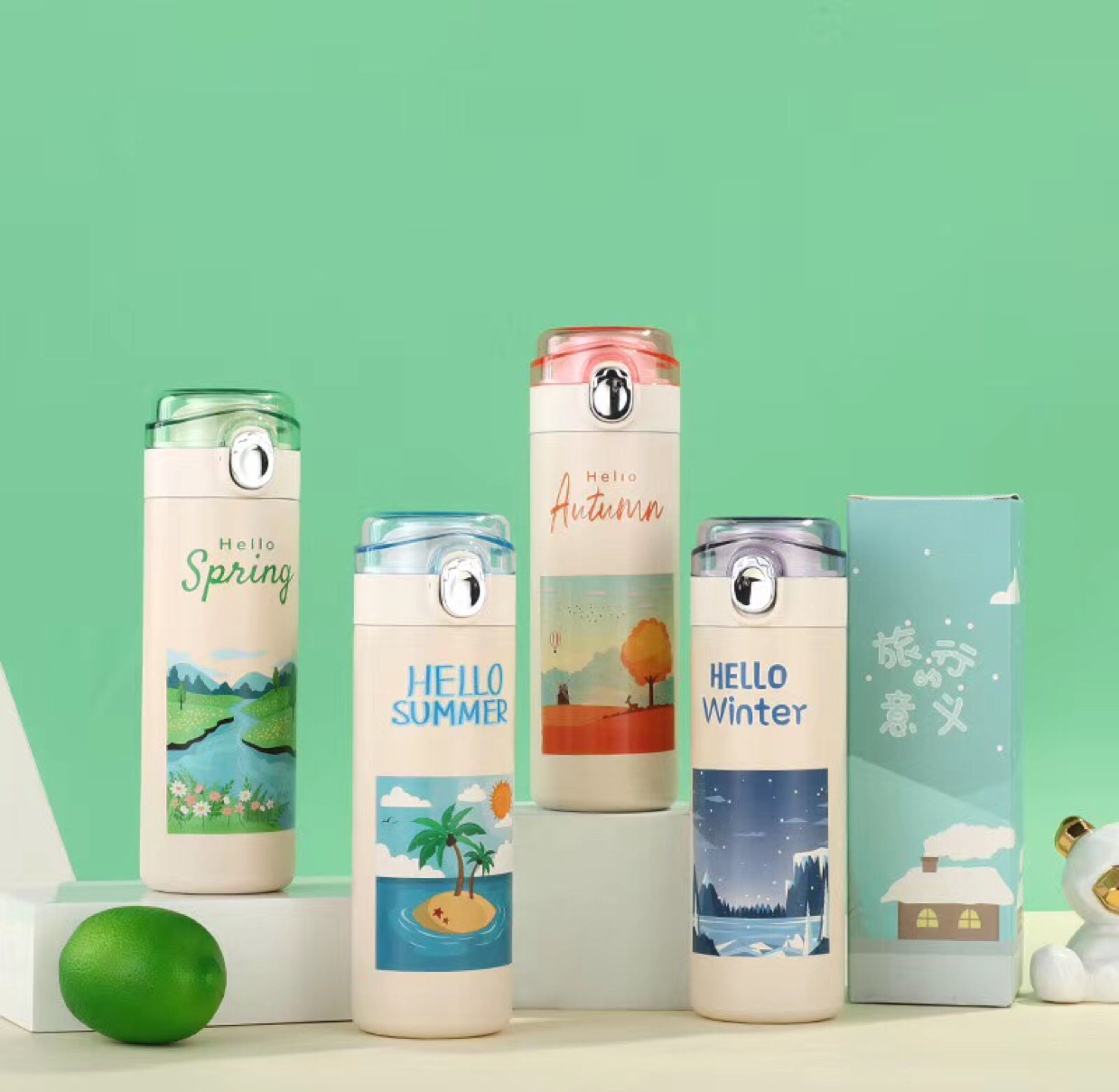 Colorful Four Seasons Bouncing Cup