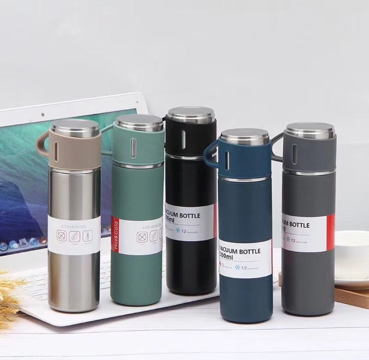 Steel-covered insulated cup