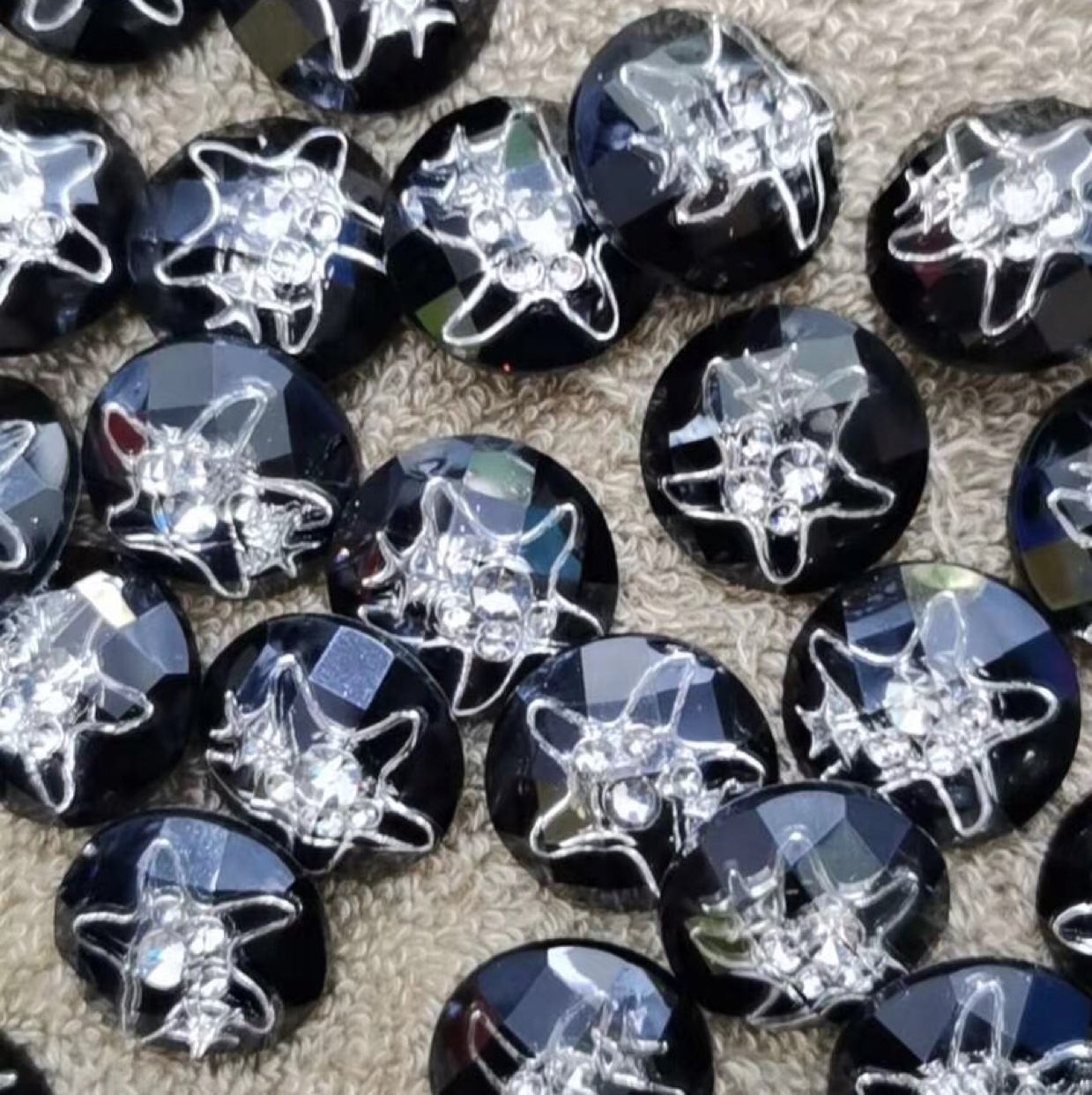 Coat buttons upscale female buttons round retro accessories jacket buttons suit oversize luxury versatile wool crystal buttons thumbnail