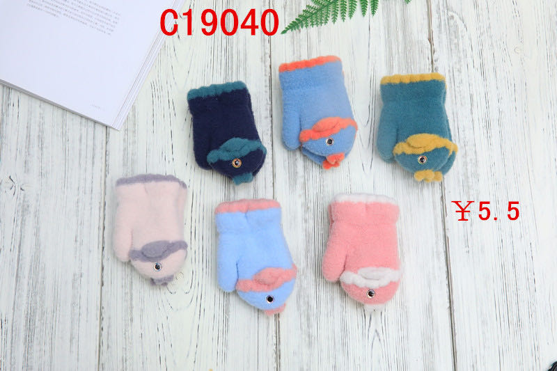 New Wheat Point Knitted Gloves For Women Autumn Winter Ins Cute Warm Thin Wool Five-Finger Tide Gloves C19040
