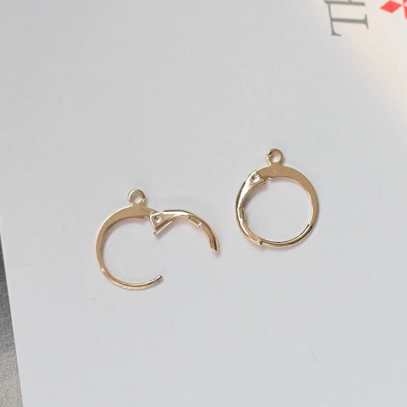 耳夹耳扣圆形光面耳扣DIY配件 铜胚