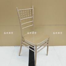北京度假酒店户外婚礼椅 星级酒店金属竹节椅外贸美式婚礼餐椅