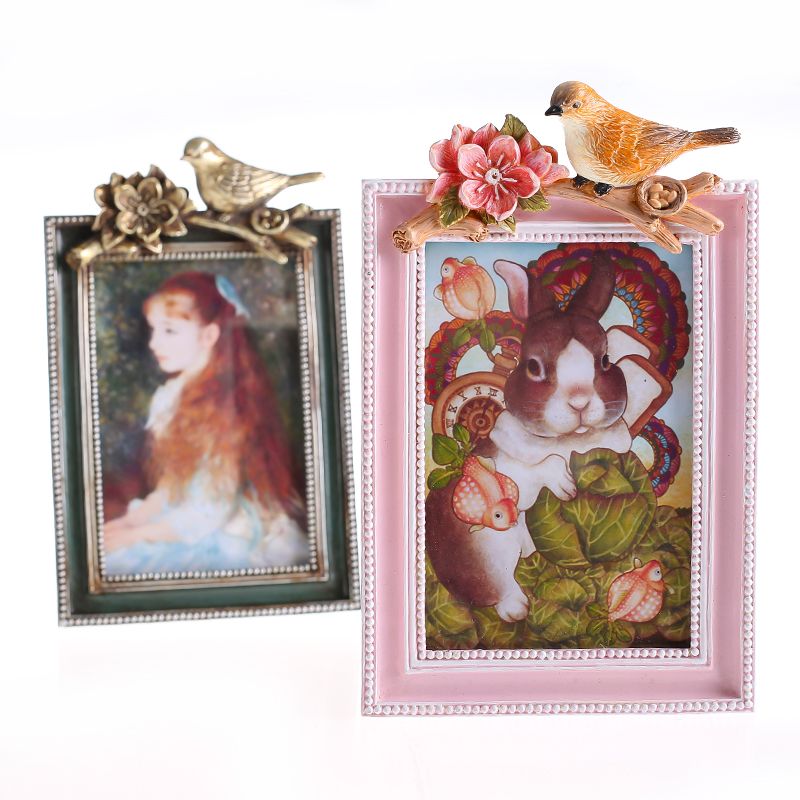 Sell bucolic style bird and tree tree resin picture frame home decoration picture frame picture frame manufacturer direct sale thumbnail