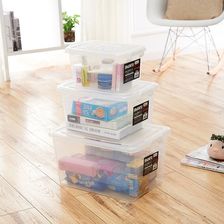 特价批发塑料收纳箱透明大号收纳盒居家储物箱卡通玩具整理箱