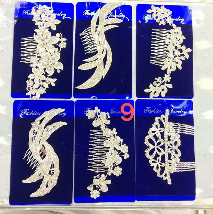 European and American bride's headdress alloy point rhinestone hair comb bride crown zircon rhinestone bridesmaid crown headband photograph wedding wedding headdress wedding ornaments bride crown full figure
