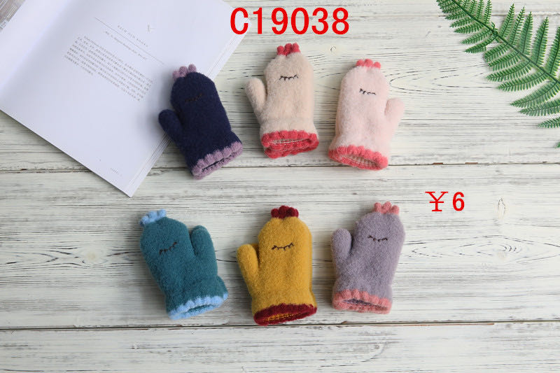New Wheat Point Knitted Gloves For Women Autumn Winter Ins Cute Warm Thin Wool Five-Finger Tide Gloves C19038