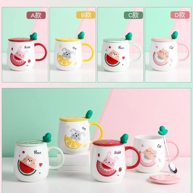 Summer watermelon internet-famous ceramic cup