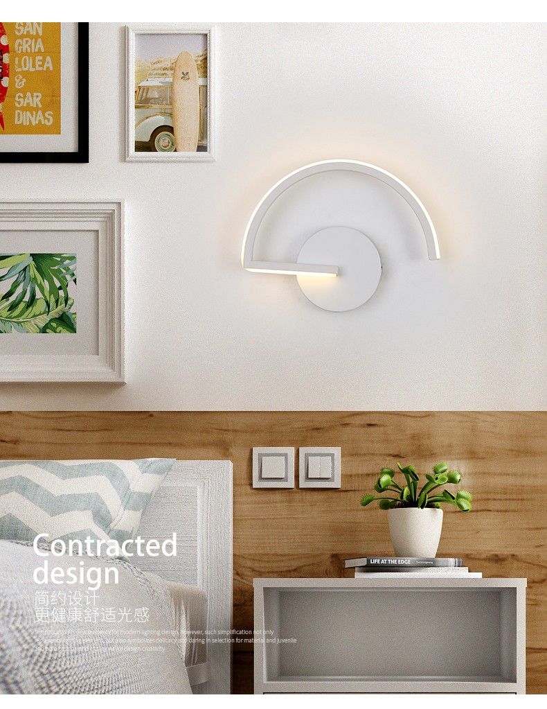 The new antique ironwork design modern style wall lamp with A simple design, Model A white