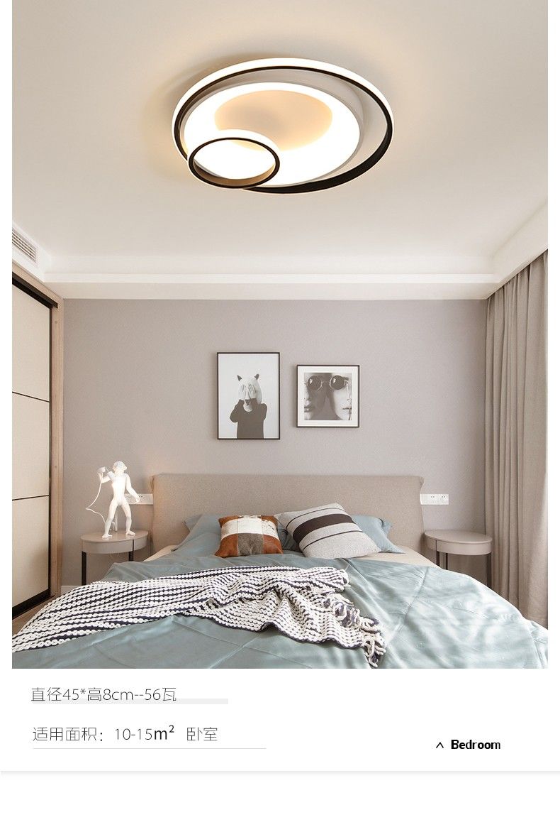 The new antique ironwork + acrylic modern bedroom lamp with stepless dimming round detail image 4