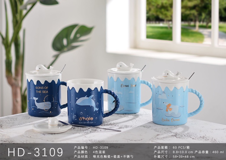 Penguin Dolphin Ceramic Cup