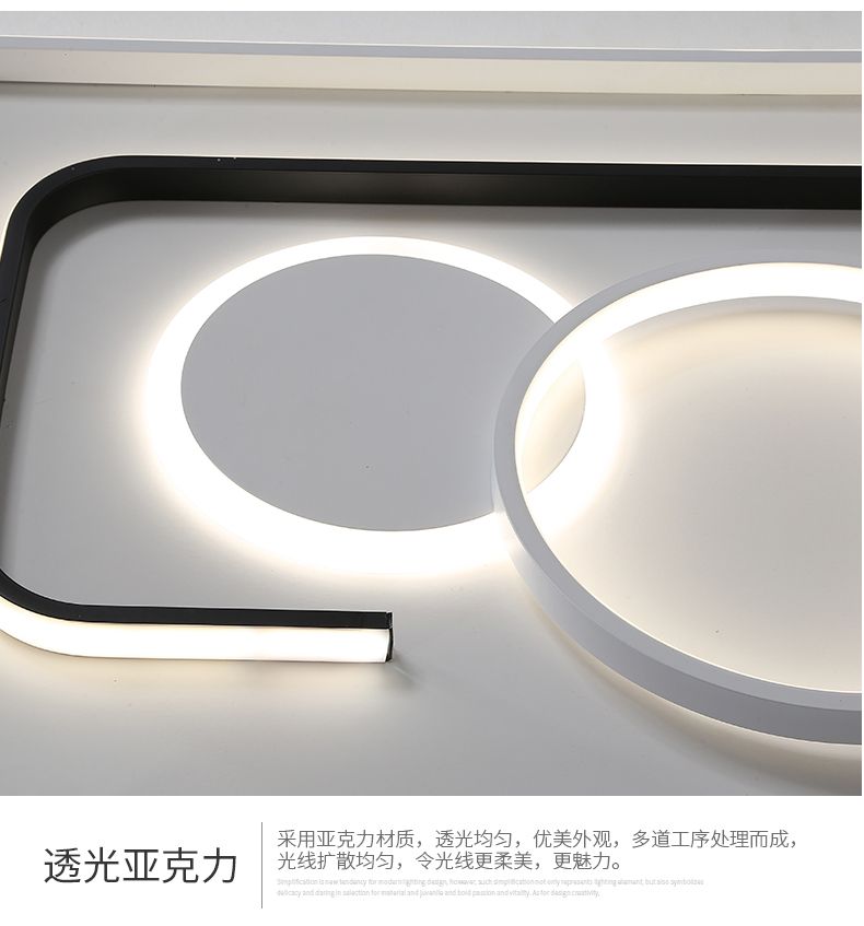 The new creative design of the ancient ironwork modern lamp, ceiling lamp, modern bedroom lamp, stepless dimming, rectangular and small detail image 4