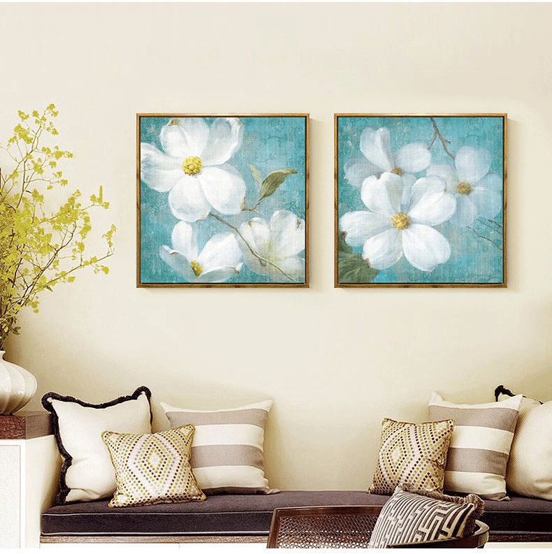 Shengshi Modern and simple floral framed paintings American country entrance, living room, bedroom and dining room decorative paintings Factory direct sales detail image 7