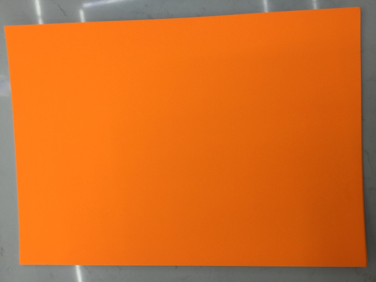Silver-orange single-sided fluorescent cardstock