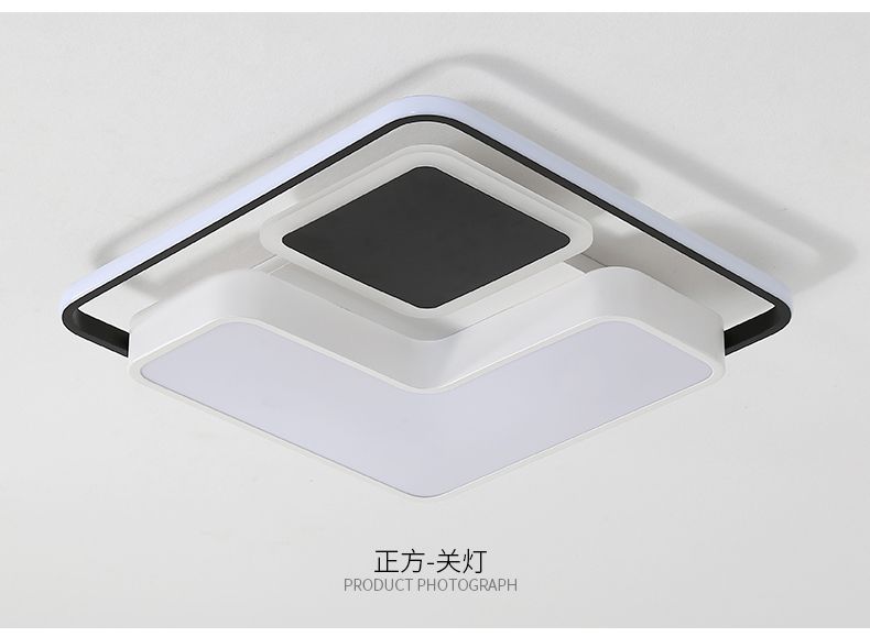 The ancient black and white geometric pattern design of the modern lamp with stepless dimming square detail image 1