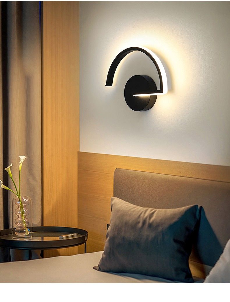 New ironwork design modern style wall lamp, simple design type A black wall lamp