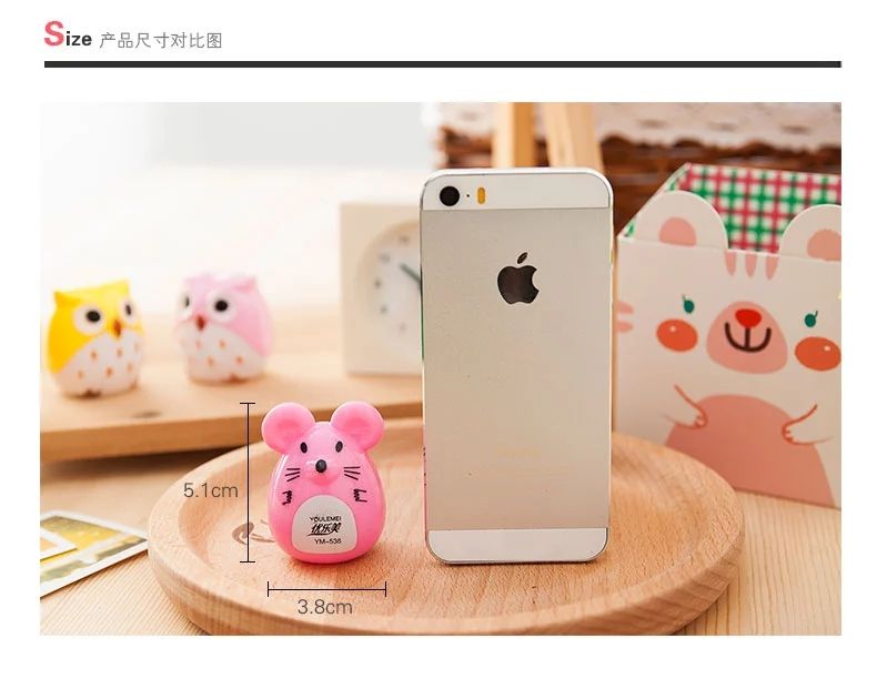 厂家直销韩国可爱卷笔刀 小老鼠造型学生削笔刀削笔器详情图2