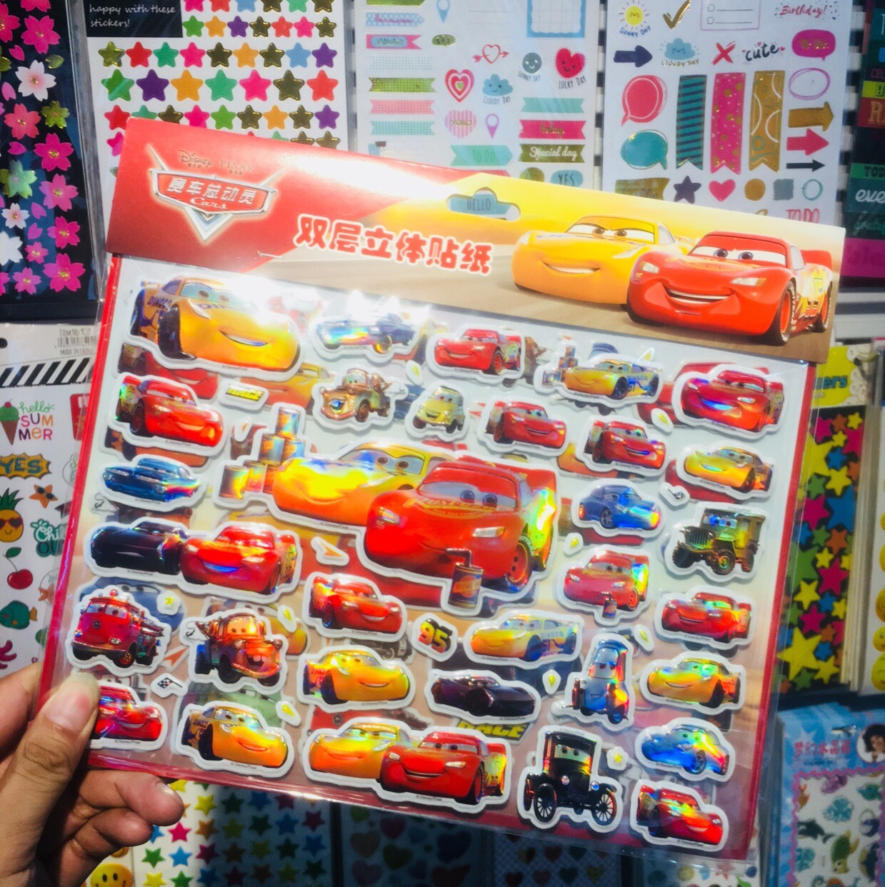 Double-decker stereo sticker Cartoon Princess bubble sticker boy car