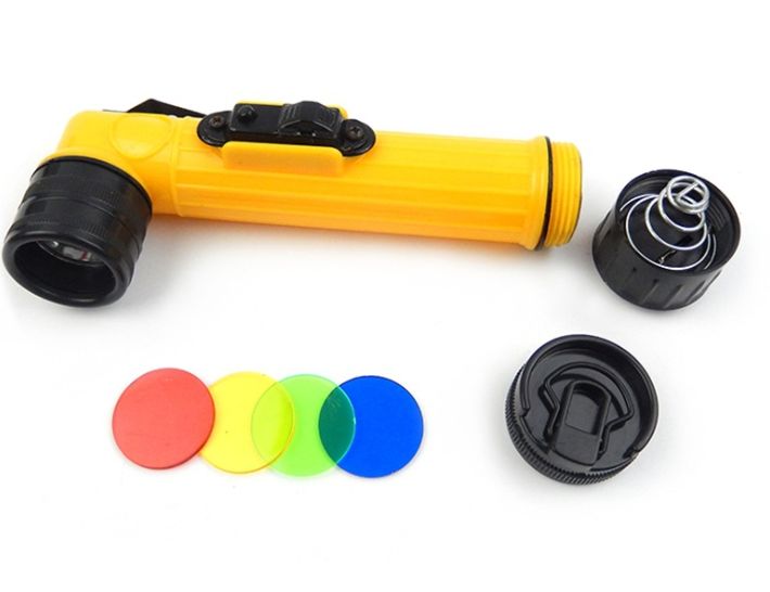Small flashlight 90 - degree bend multi - functional industrial inspection operation flashlight wholesale flashlight Specification drawing