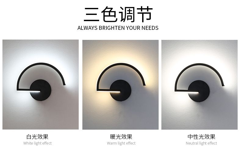 The new antique ironwork design modern style wall lamp with A simple design, Model A white detail image 1