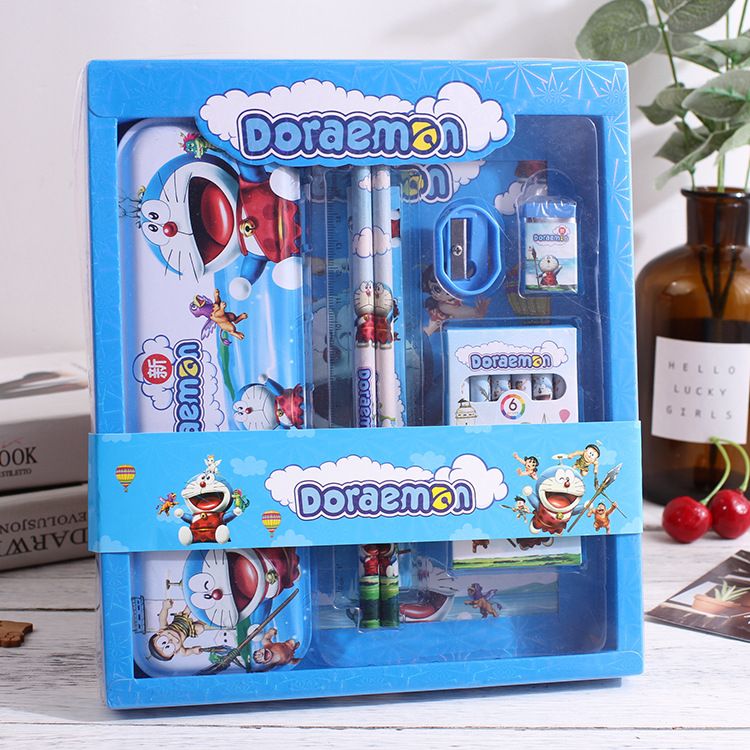 Factory direct sales of 6-piece cartoon stationery sets, prize gifts, student combination sets, learning stationery, Christmas sets Application Scenario