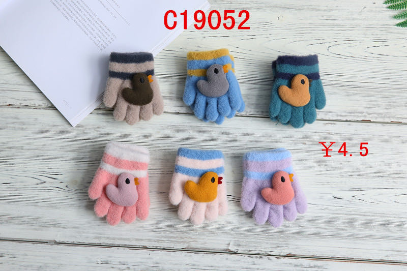 New Wheat Point Knitted Gloves For Women Autumn Winter Ins Cute Warm Thin Wool Five-Finger Tide Gloves C19052