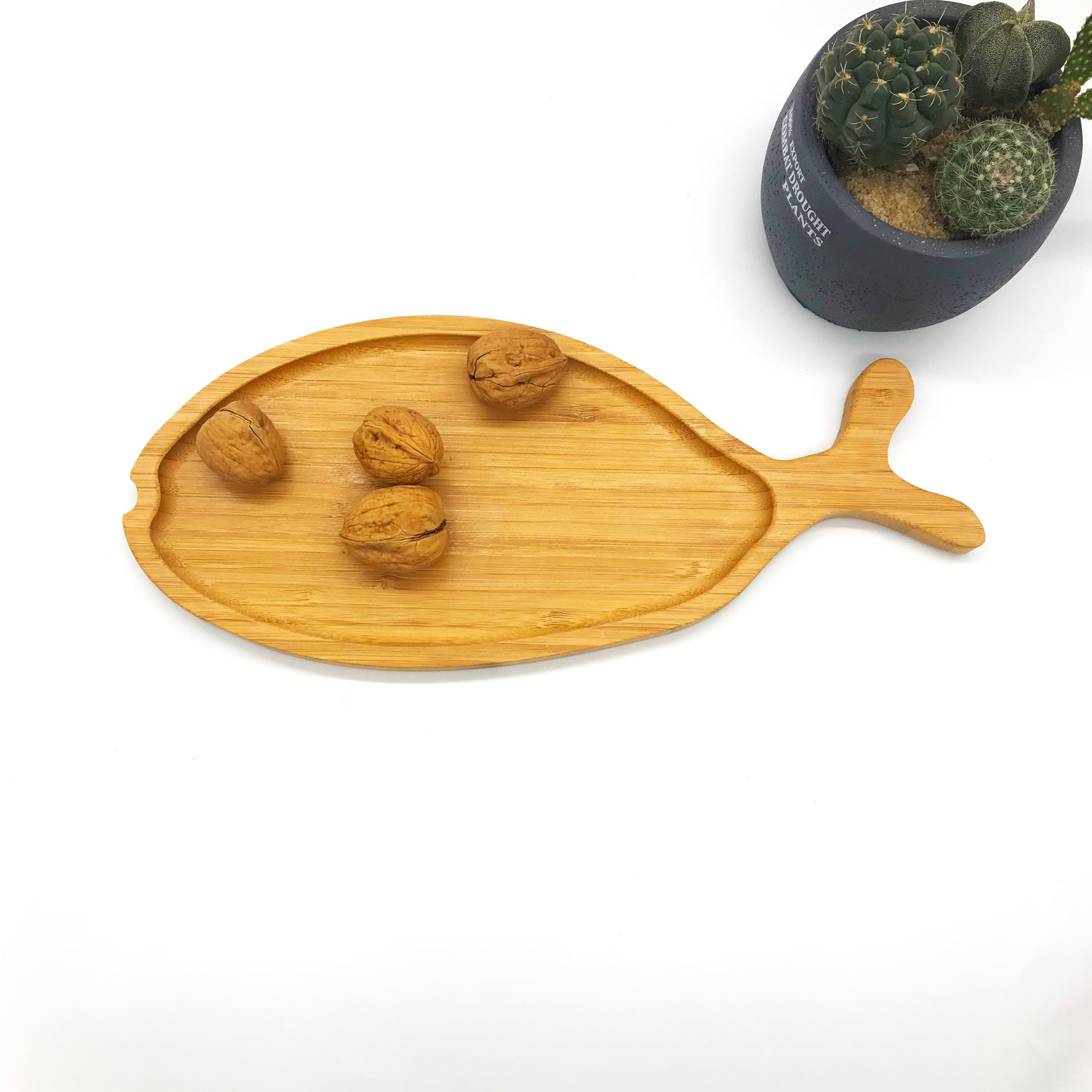 Eco-bamboo cartoon dry Fruit tray home breakfast fruit tray pizza sushi tray fish steak bamboo tray thumbnail