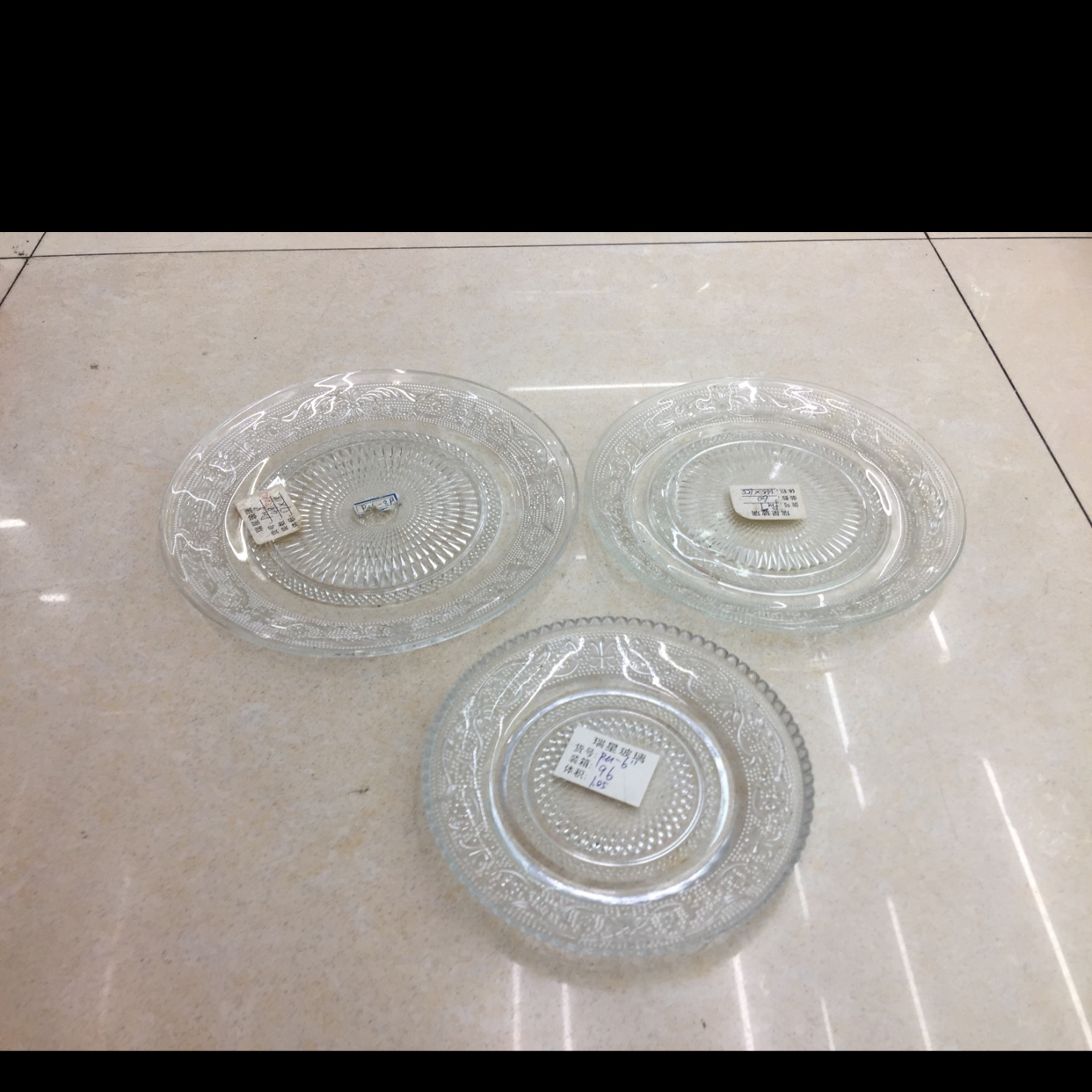 Glass cake plates glass salad plates fruit plates all sizes
