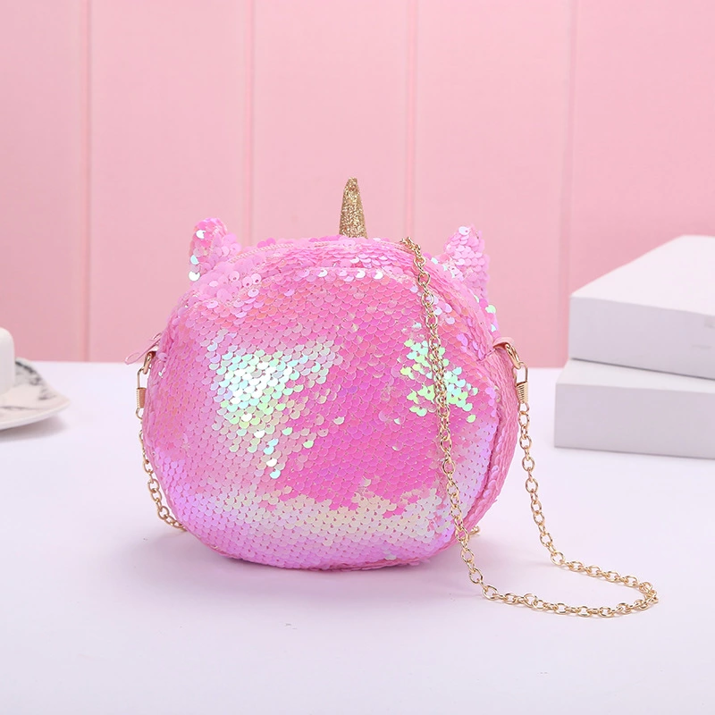 New Casual Mermaid Sequins Unicorn Unicorn Big Eyes Shoulder Crossbody Bag For Kids Schoolgirls undefined