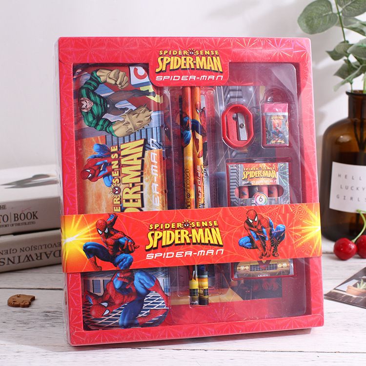 Factory direct sales of 6-piece cartoon stationery sets, prize gifts, student combination sets, learning stationery, Christmas sets Specification image