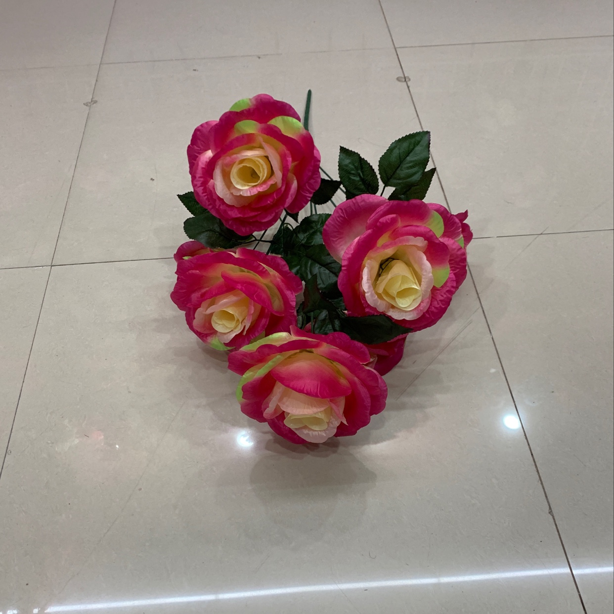 Seven medium-thick, tall branches of wild tea rose