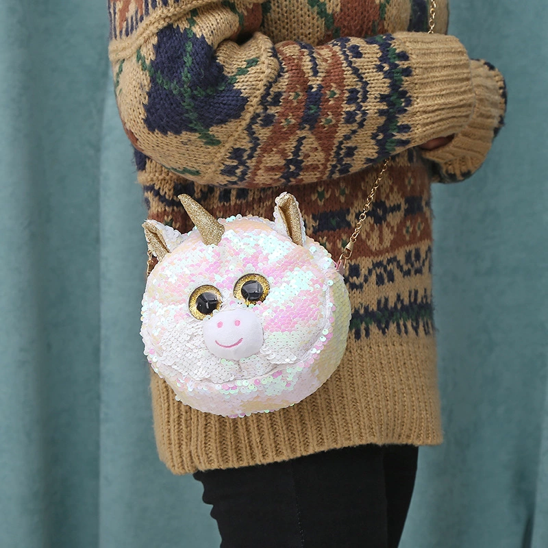 New Casual Mermaid Sequins Unicorn Unicorn Big Eyes Shoulder Crossbody Bag For Kids Schoolgirls Application Scenario