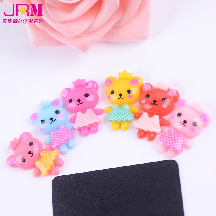 Manufacturers direct diy mobile phone accessories Bear children's hair accessories resin accessories new