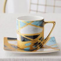 Yiwu Selection Haipai cup and saucer luxury gold fan /65601