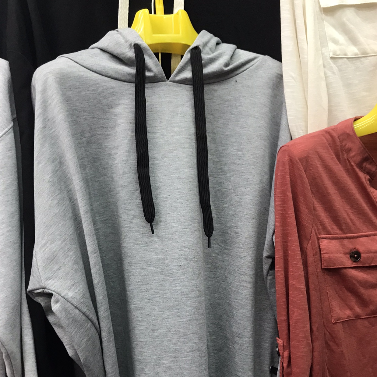 Gray hooded hoodie thumbnail