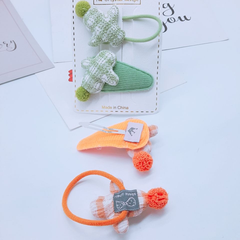 New Korean children's sponge hairpin set Baby does not hurt hair cute jelly bb hairpin headpiece Specification drawing
