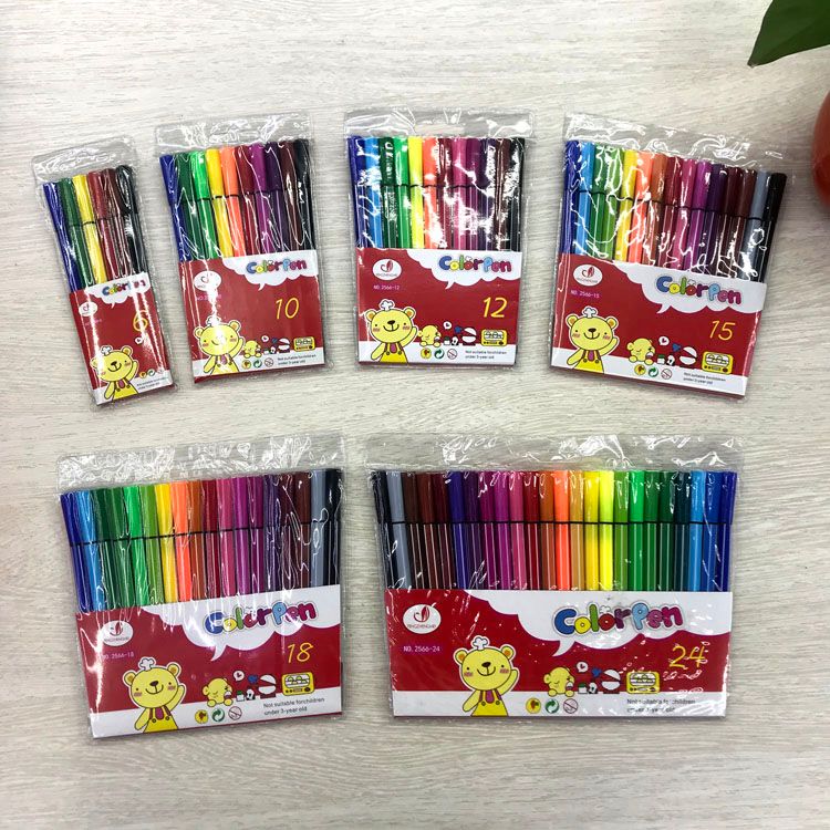 Hexagonal watercolor pen set 6 colors, 10 colors, 12 colors, 15 colors, 18 colors, 24 colors FENGZHENGMEI