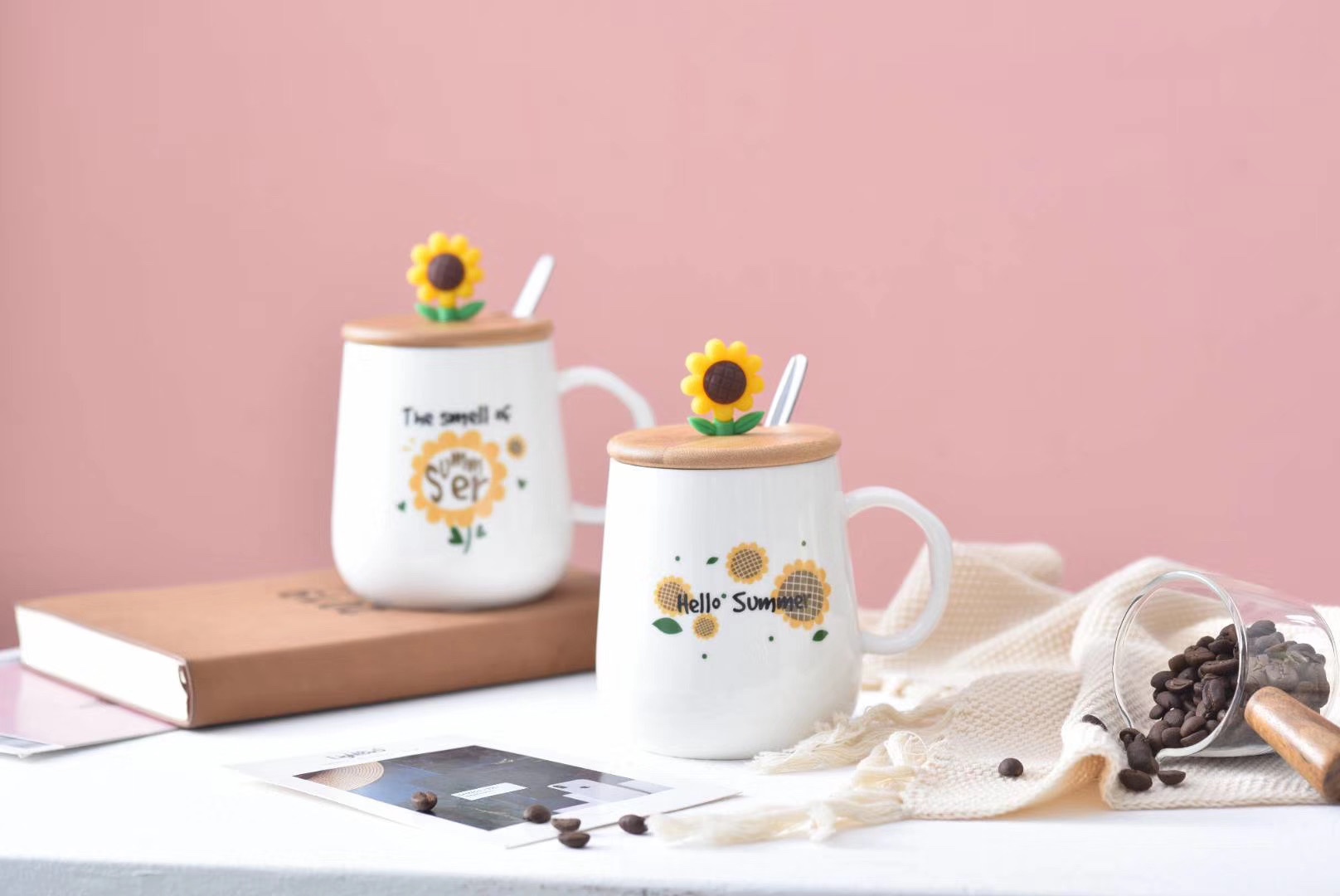 Sunflower ceramic cup undefined