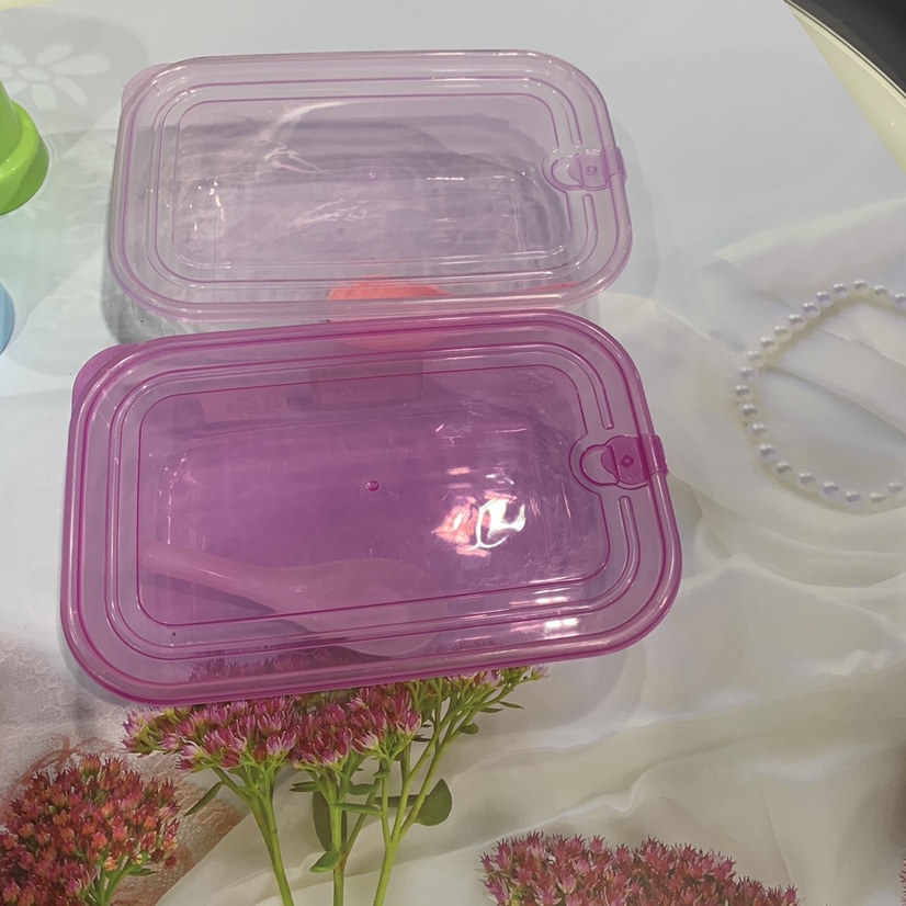 Caja de almuerzo púrpura transparente para el hogar productos buenos artículos de uso diario recomendados