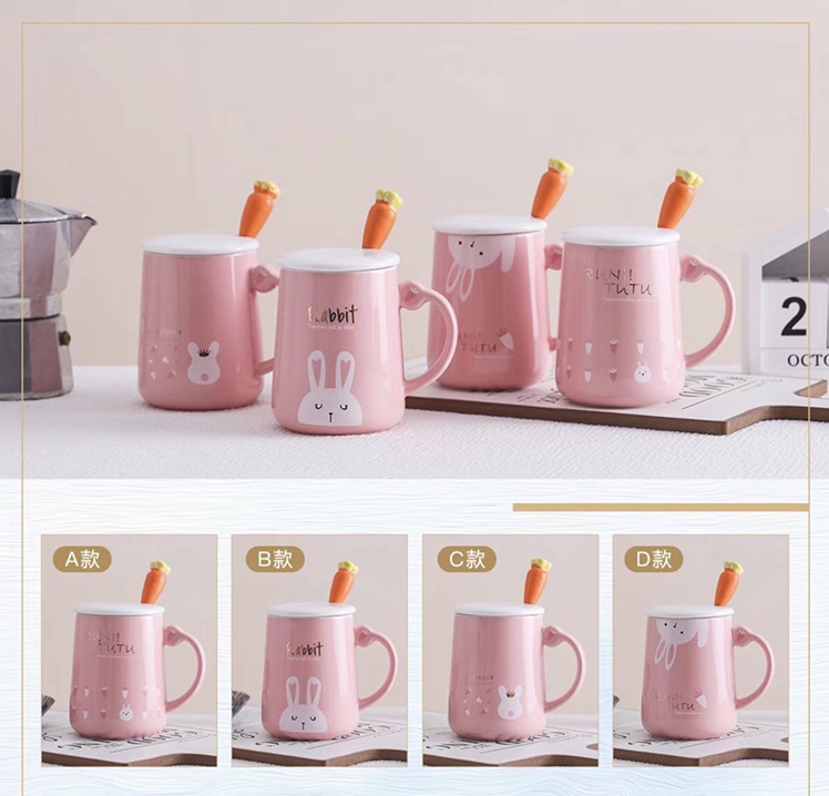 Cute bunny ceramic cup