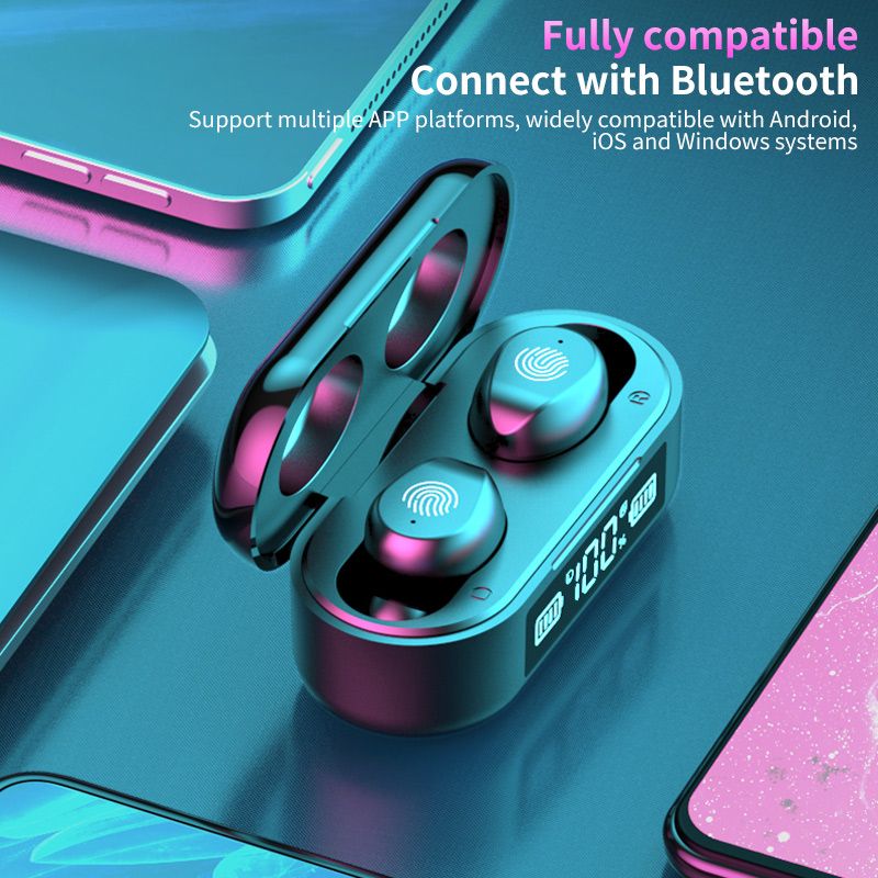 ويعبر Yxin عبر الحدود F9-6 بلوتوث (F9-6)، تظهر بصمات أصابع TWS بشكل خاص على الرياضة Specification image