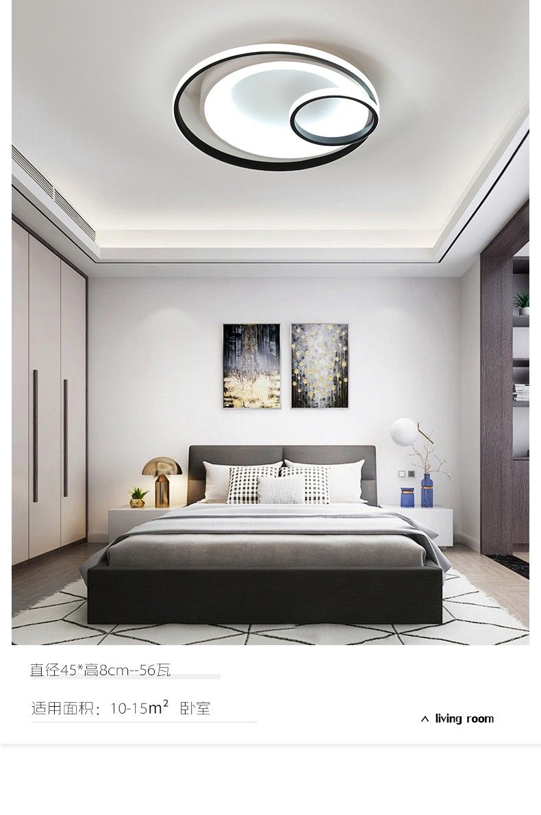 The new antique ironwork + acrylic modern bedroom lamp with stepless dimming round